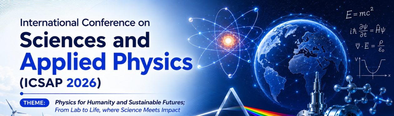 International Conference on Science and Applied Physics (ICSAP), Pekanbaru, Indonesia, Oktober 16-17, 2026